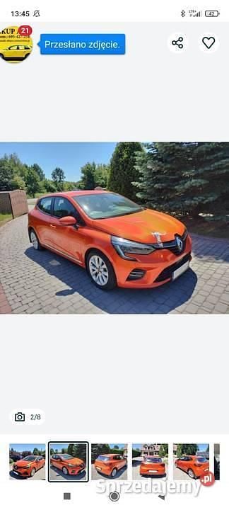 Pomarańczowy Używany 2021 Renault Clio V Hatchback | 19 900 zł - Obraz 1/4