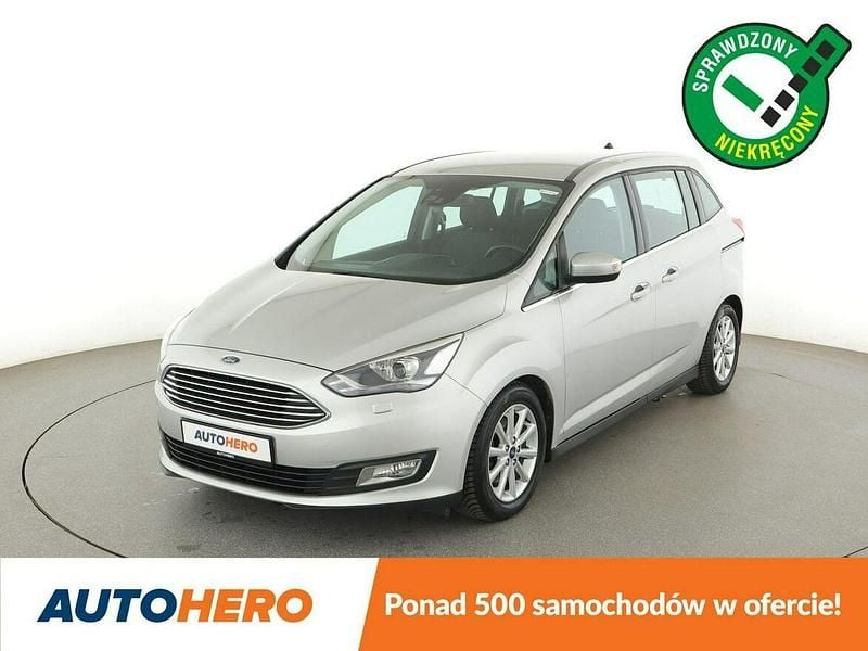 Srebrny (metalik) Używany 2018 Ford Grand C-Max Minivan | 48 500 zł (Uczciwa cena) - Obraz 1/3