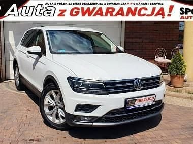 Biały Używany 2018 VW Tiguan Highline SUV | 91 500 zł (Dość drogi) - Obraz 1/4