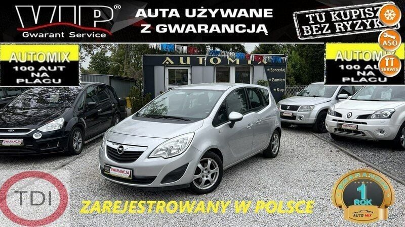 Srebrny Używany 2011 Opel Meriva Minivan | 19 900 zł (Uczciwa cena) - Obraz 1/4