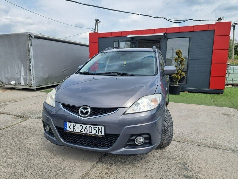 Szary (metalik) Używany 2010 Mazda 5 Minivan | 15 900 zł (Uczciwa cena) - Obraz 1/4