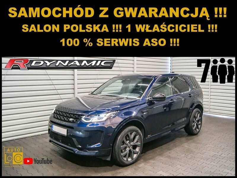 Niebieski ciemny (metalik) Używany 2021 Land Rover Discovery Sport SUV | 95 754 zł (Super Cena) - Obraz 1/4