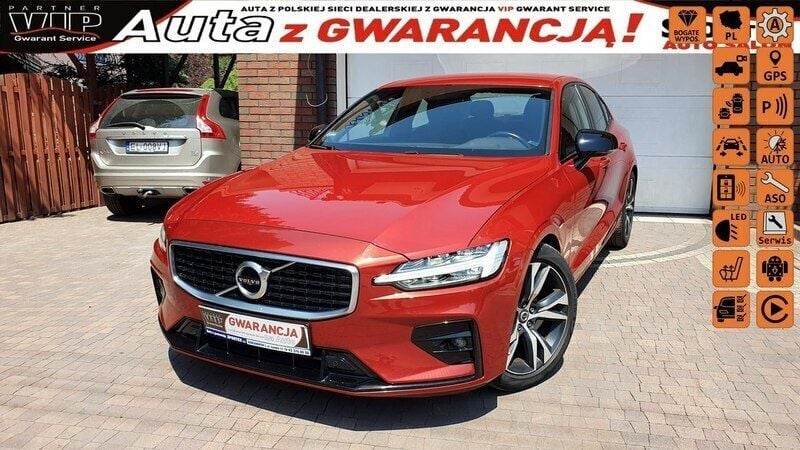 Bordowy Używany 2019 Volvo S60 R-Design Sedan/Limuzyna | 93 900 zł (Super Cena) - Obraz 1/4