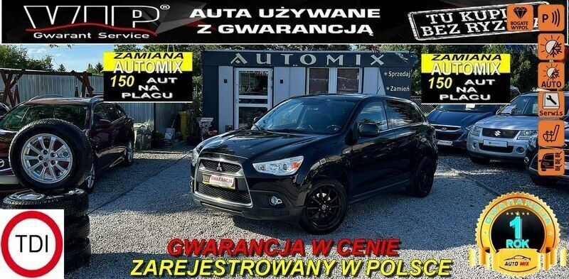 Czarny Używany 2010 Mitsubishi ASX SUV | 26 700 zł (Drogi) - Obraz 1/2