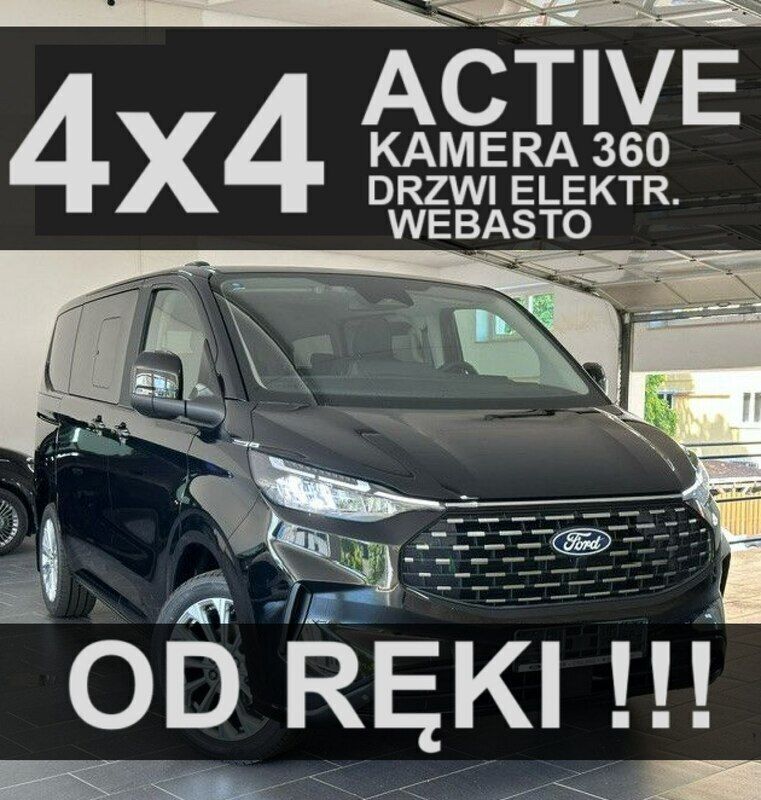 Czarny Nowe 2025 Ford Tourneo Custom Active Minivan | 294 462 zł (Uczciwa cena) - Obraz 1/3