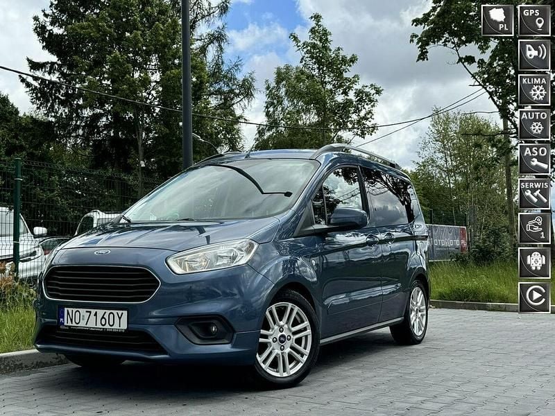 Niebieski Używany 2022 Ford Tourneo Courier Minivan | 49 901 zł (Uczciwa cena) - Obraz 1/4