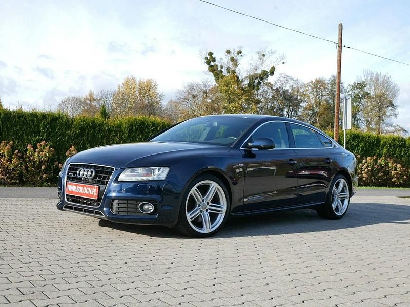 Granatowy Używany 2009 Audi A5 Sportback S-Line Hatchback | 46 700 zł - Obraz 1/4