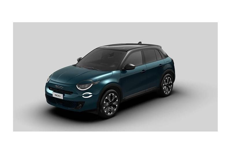 Nowe Fiat 600 La Prima 145 KM (106 kW) 2025 Lakier pastelowy biały gelato z dachem w kolorze czarny cinema Hatchback
