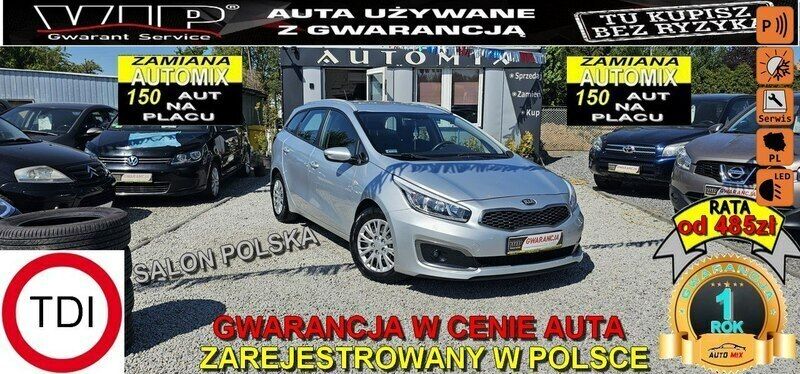 Srebrny Używany 2017 Kia Ceed 2 Kombi | 32 900 zł (Uczciwa cena) - Obraz 1/2