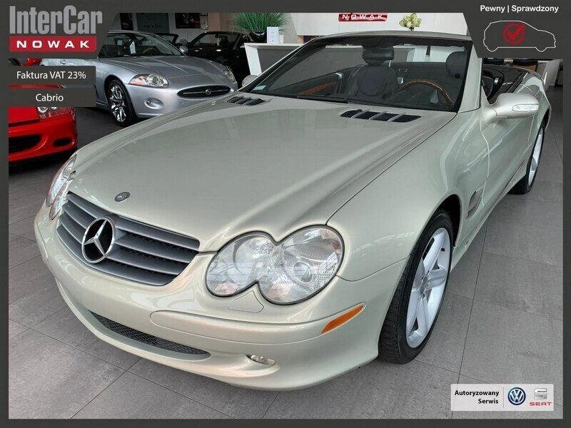 Beżowy (metalik) Używany 2003 Mercedes SL400 Kabriolet | 72 357 zł - Obraz 1/4