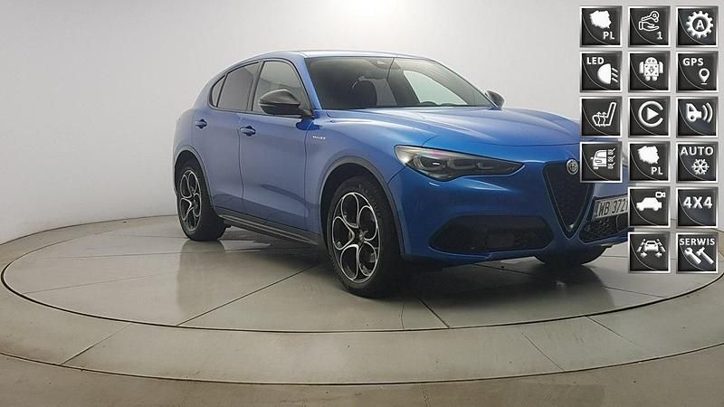 Niebieski Używany 2023 Alfa Romeo Stelvio Veloce SUV | 199 850 zł (Dość drogi) - Obraz 1/4