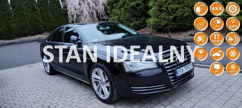 Czarny (metalik) Używany 2011 Audi A8 Sedan/Limuzyna | 64 900 zł (Uczciwa cena) - Obraz 1/4