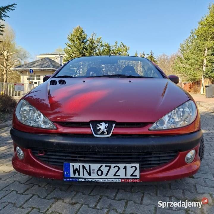 Czerwony Używany 2002 Peugeot 206 CC Kabriolet | 7900 zł (Uczciwa cena) - Obraz 1/4