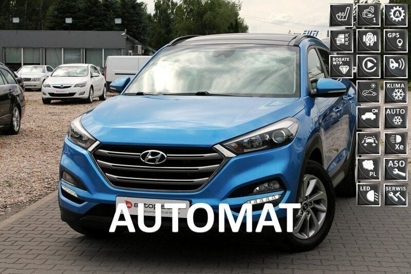 Niebieski (metalik) Używany 2017 Hyundai Tucson SUV | 64 999 zł (Dobra cena) - Obraz 1/4