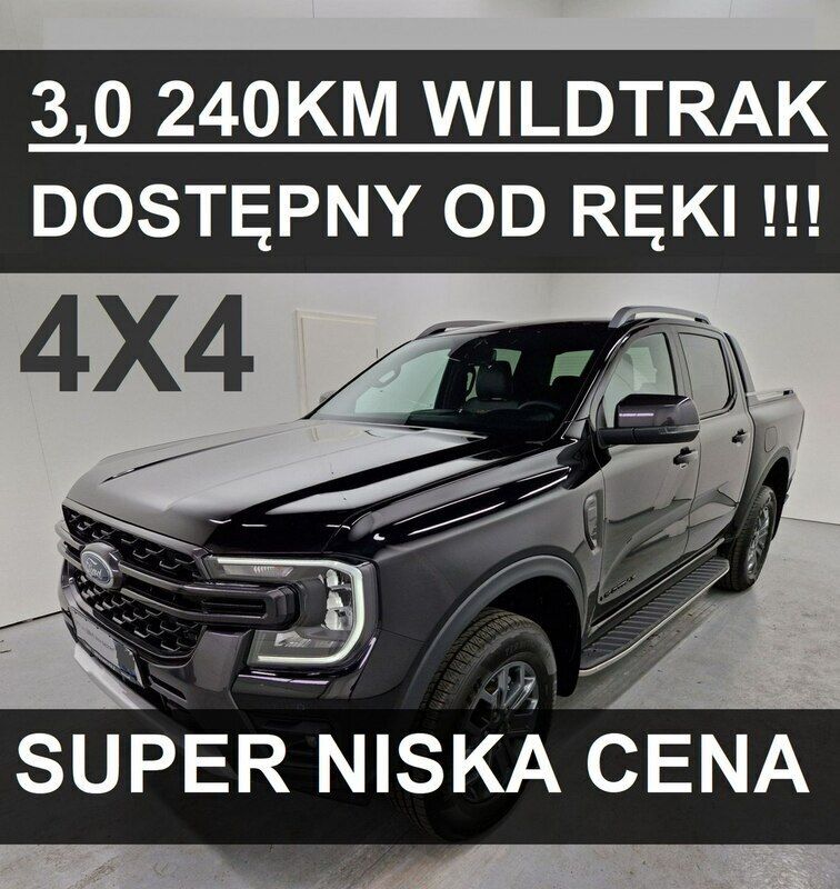 Czarny Nowe 2024 Ford Ranger Wildtrack Pickup | 269 247 zł (Uczciwa cena) - Obraz 1/3