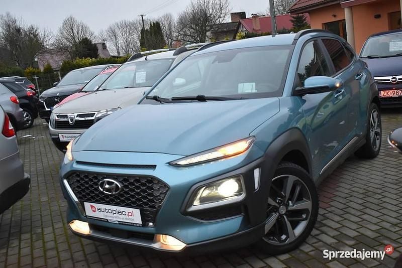 Niebieski Używany 2018 Hyundai Kona Premium SUV | 56 900 zł (Dość drogi) - Obraz 1/4