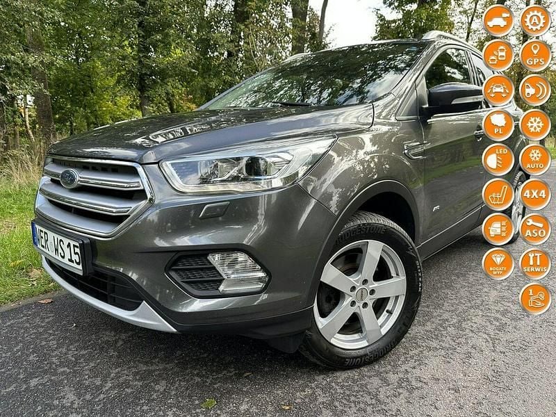 Szary Używany 2018 Ford Kuga Titanium SUV | 47 900 zł (Super Cena) - Obraz 1/4