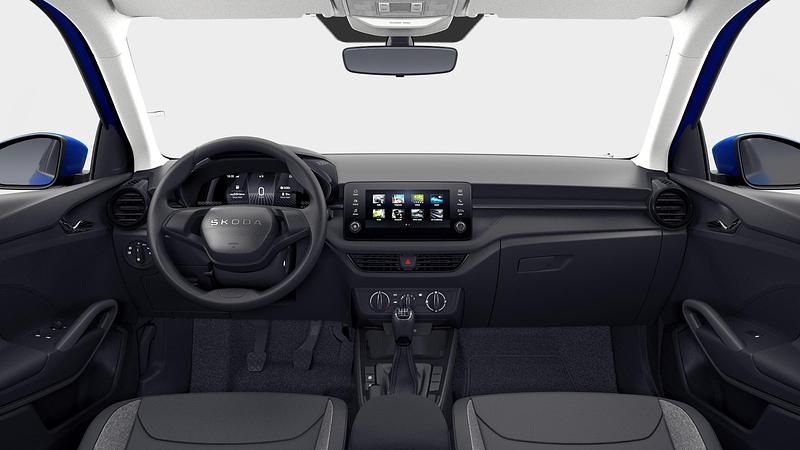 Nowe Skoda Fabia Essence 70 KM (51 kW) 2026 Błękit energy niemetalizowany Hatchback