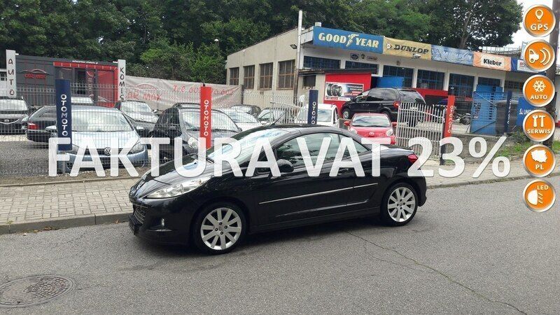 Czarny Używany 2009 Peugeot 207 CC Kabriolet | 11 500 zł - Obraz 1/4