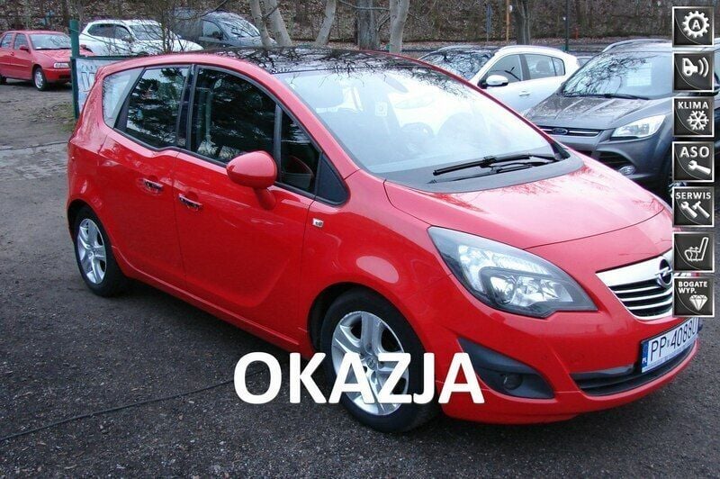 Czerwony Używany 2011 Opel Meriva Minivan | 21 900 zł (Uczciwa cena) - Obraz 1/4