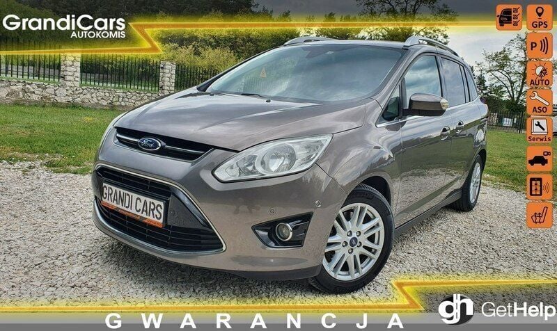 Brązowy Używany 2013 Ford Grand C-Max Minivan | 24 700 zł (Uczciwa cena) - Obraz 1/4