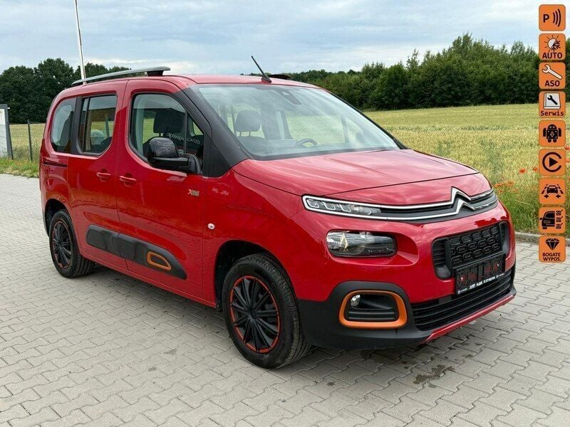 Czerwony (metalik) Używany 2019 Citroën Berlingo Minivan | 33 900 zł - Obraz 1/4