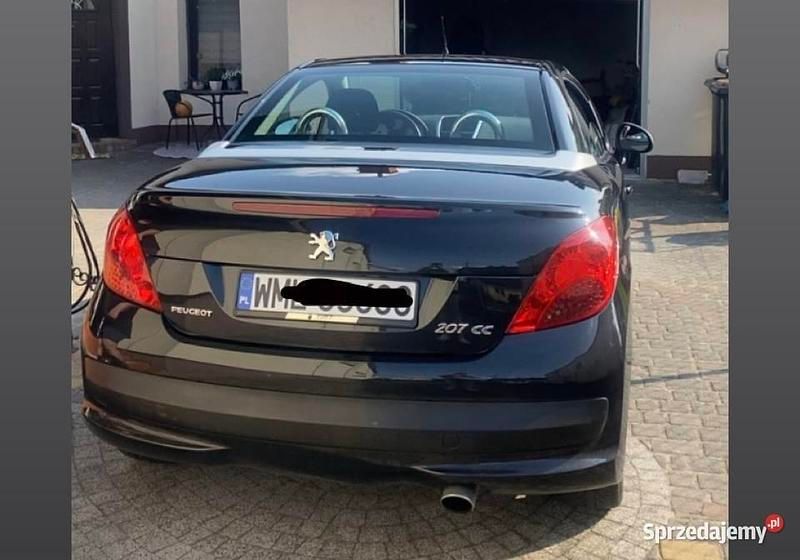 Czarny Używany 2007 Peugeot 207 CC Kabriolet | 12 900 zł (Uczciwa cena) - Obraz 1/4