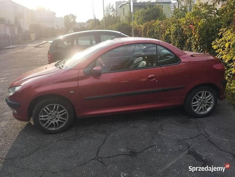 Używany Peugeot 206 CC 2002 Bordowy Kabriolet