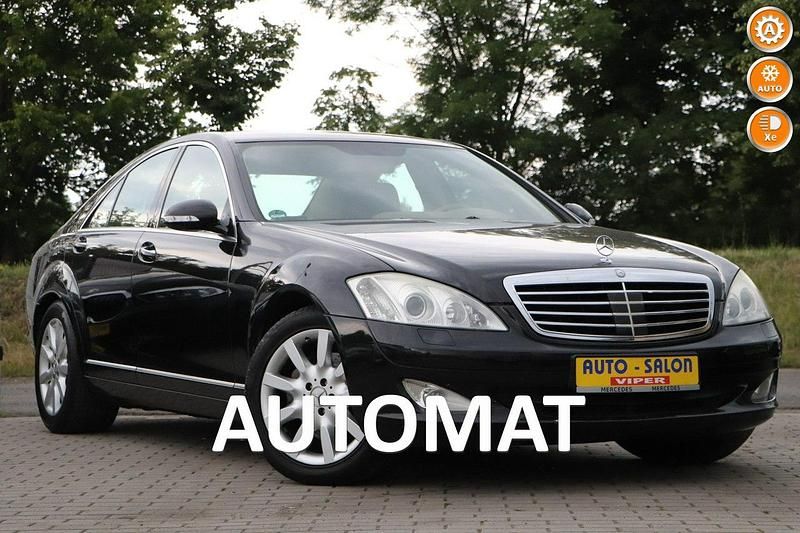 Czarny Używany 2007 Mercedes S320 Sedan/Limuzyna | 42 800 zł - Obraz 1/4