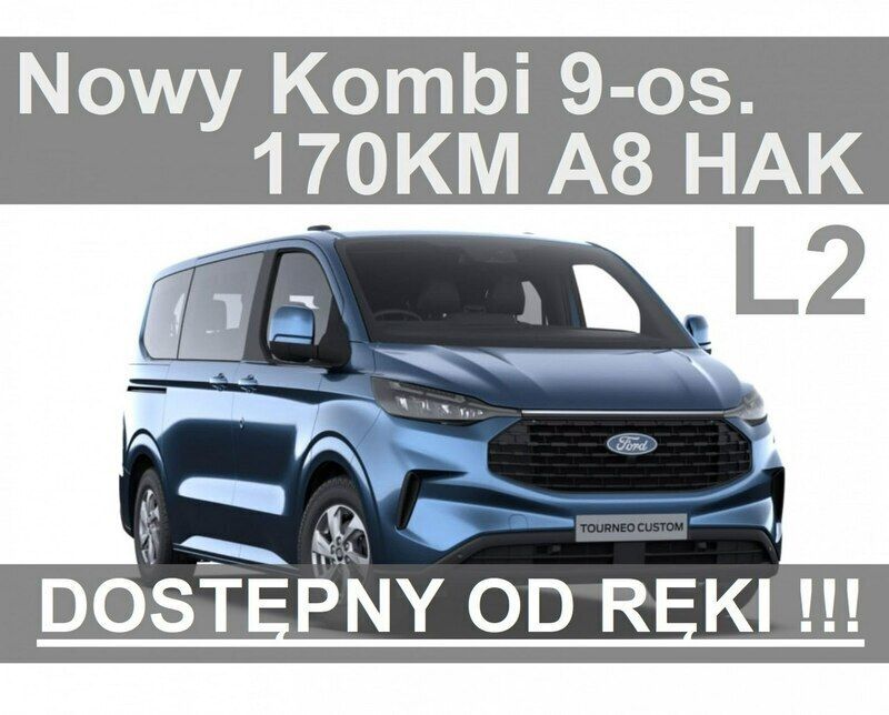 Niebieski Nowe 2024 Ford Transit Custom Limited Kombi | 225 090 zł - Obraz 1/4