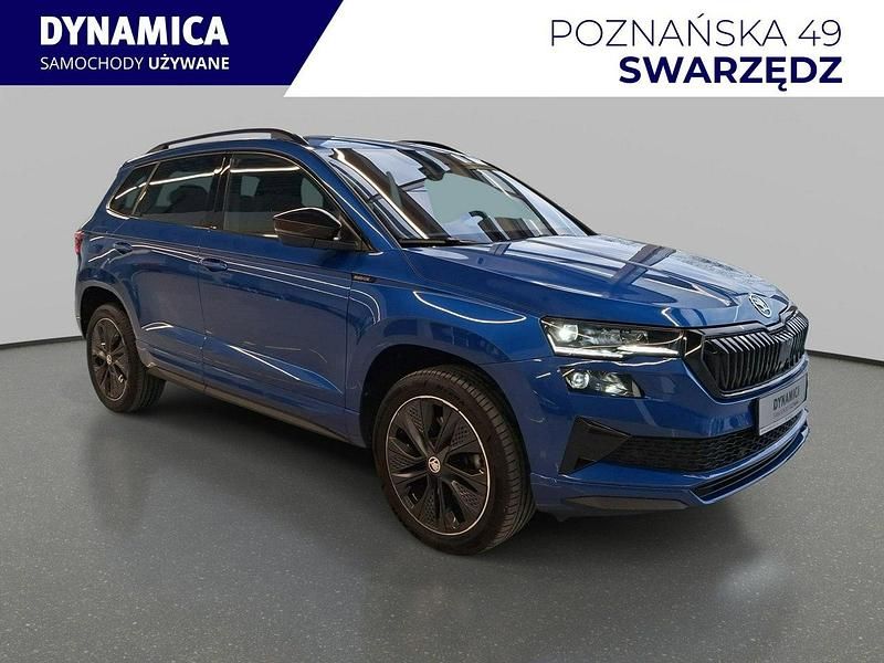 Niebieski Używany 2024 Skoda Karoq SportLine SUV | 134 900 zł (Uczciwa cena) - Obraz 1/4
