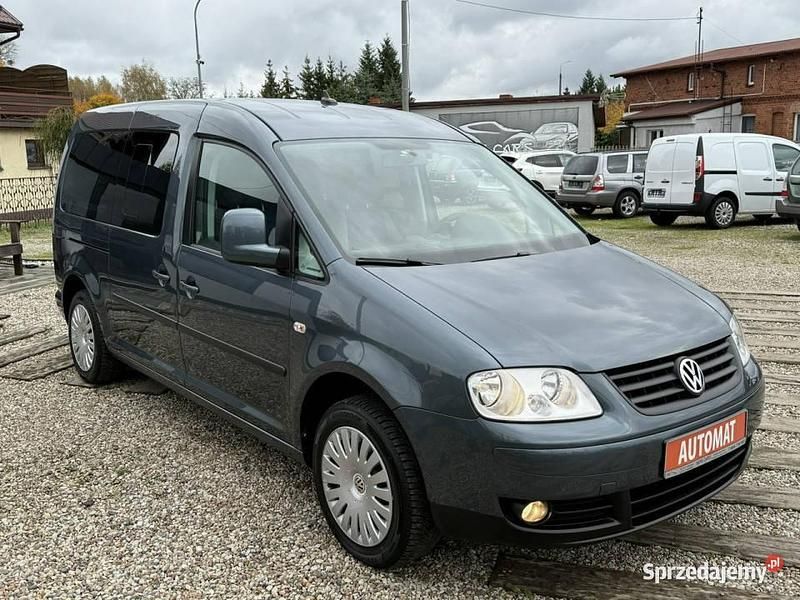 Szary Używany 2008 VW Caddy Maxi Minivan | 24 900 zł - Obraz 1/4