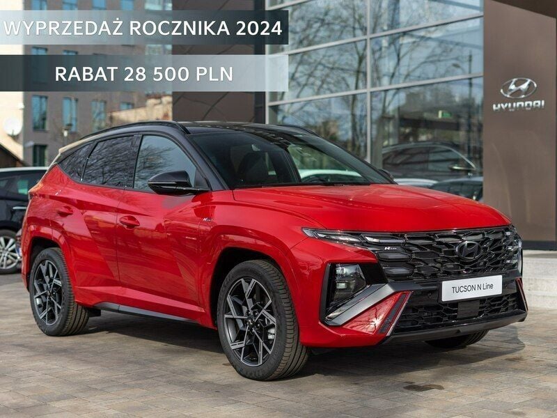 Czerwony (metalik) Nowe 2024 Hyundai Tucson SUV | 149 900 zł (Uczciwa cena) - Obraz 1/4