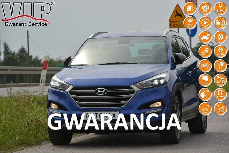 Niebieski Używany 2018 Hyundai Tucson Turbo SUV | 65 300 zł (Uczciwa cena) - Obraz 1/4