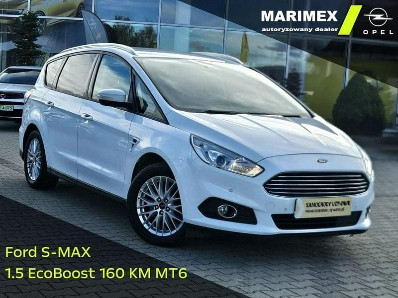 Biały Używany 2016 Ford S-MAX S Minivan | 39 990 zł (Dobra cena) - Obraz 1/4