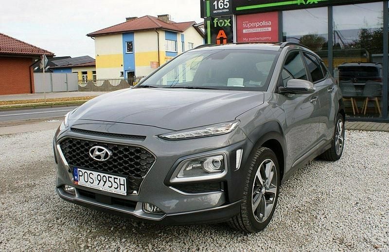 Szary Używany 2019 Hyundai Kona SUV | 57 900 zł (Dobra cena) - Obraz 1/4