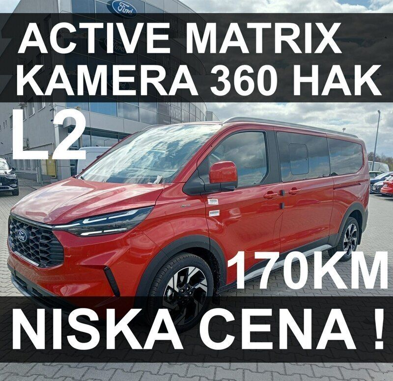 Czerwony (metalik) Nowe 2025 Ford Tourneo Custom Active Minivan | 268 017 zł (Uczciwa cena) - Obraz 1/4