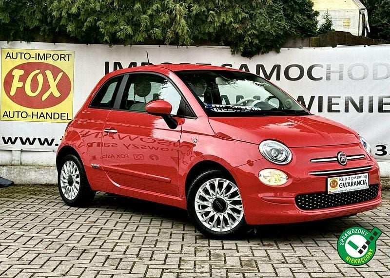 Czerwony jasny Używany 2020 Fiat 500 Hatchback | 45 900 zł (Uczciwa cena) - Obraz 1/4