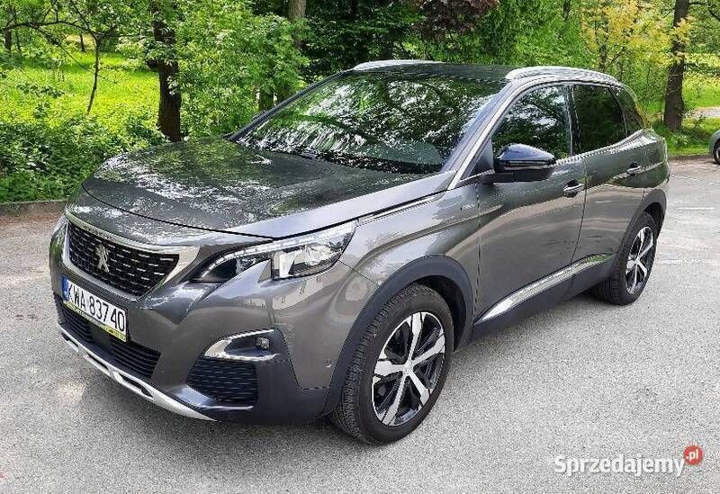 Szary Używany 2018 Peugeot 3008 GT-line SUV | 51 900 zł (Uczciwa cena) - Obraz 1/4