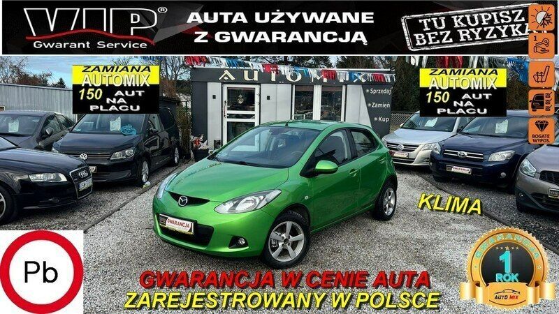 Zielony jasny (metalik, perła) Używany 2008 Mazda 2 Hatchback | 14 800 zł (Dość drogi) - Obraz 1/2