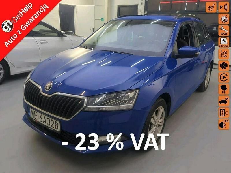 Niebieski Używany 2022 Skoda Fabia Kombi | 33 900 zł (Uczciwa cena) - Obraz 1/3