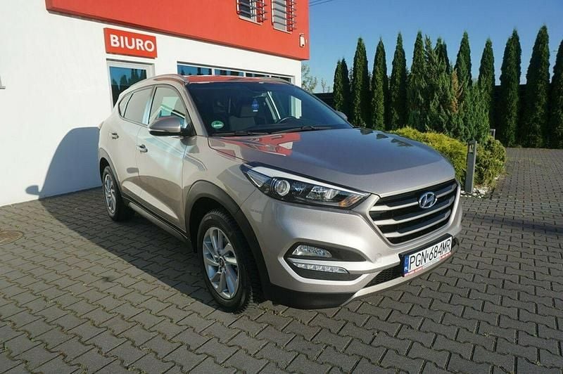 Żółtozłoty Używany 2018 Hyundai Tucson SUV | 71 900 zł (Uczciwa cena) - Obraz 1/4