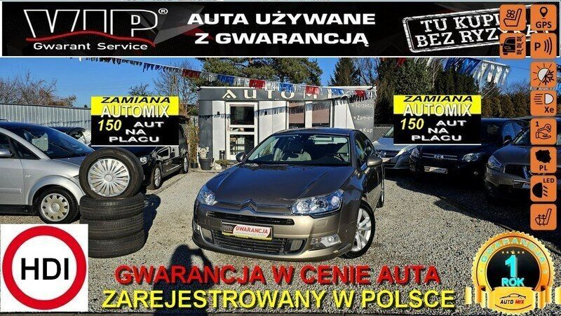 Złoty Używany 2012 Citroën C5 Exclusive Sedan/Limuzyna | 25 900 zł (Uczciwa cena) - Obraz 1/2