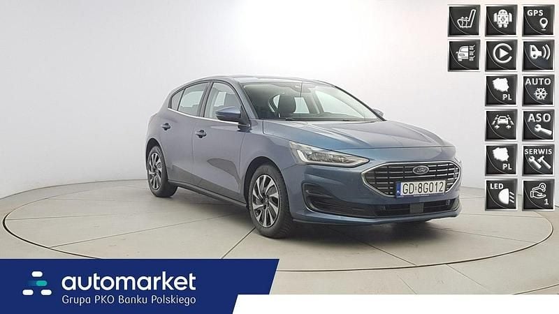 Niebieski Używany 2022 Ford Focus Titanium Hatchback | 74 850 zł (Drogi) - Obraz 1/4