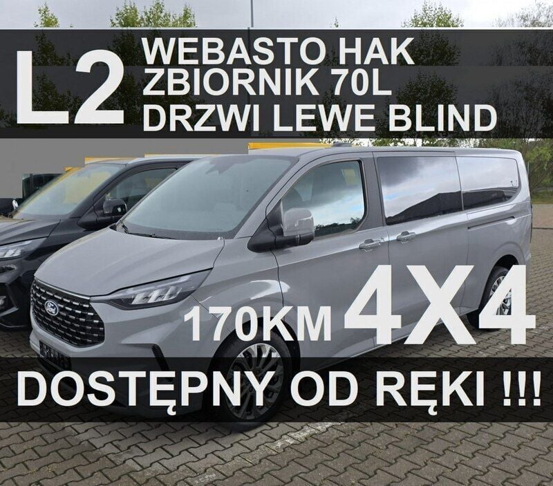 Szary Nowe 2024 Ford Tourneo Custom Titanium Minivan | 283 447 zł (Uczciwa cena) - Obraz 1/2