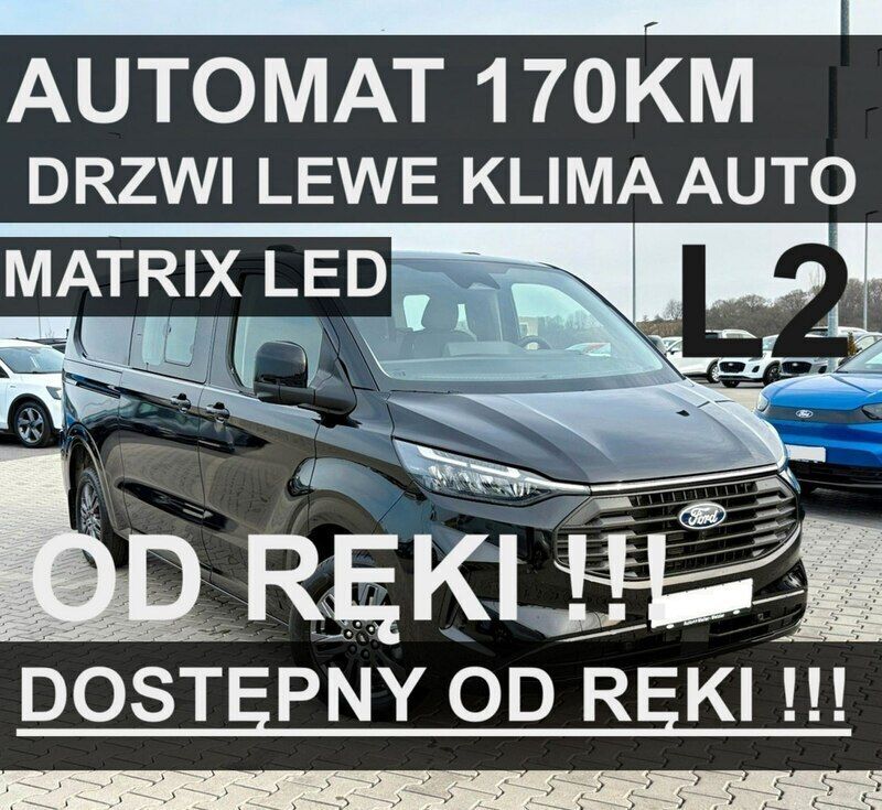 Czarny Nowe 2025 Ford Transit Custom Trend Sedan/Limuzyna | 191 757 zł (Drogi) - Obraz 1/4
