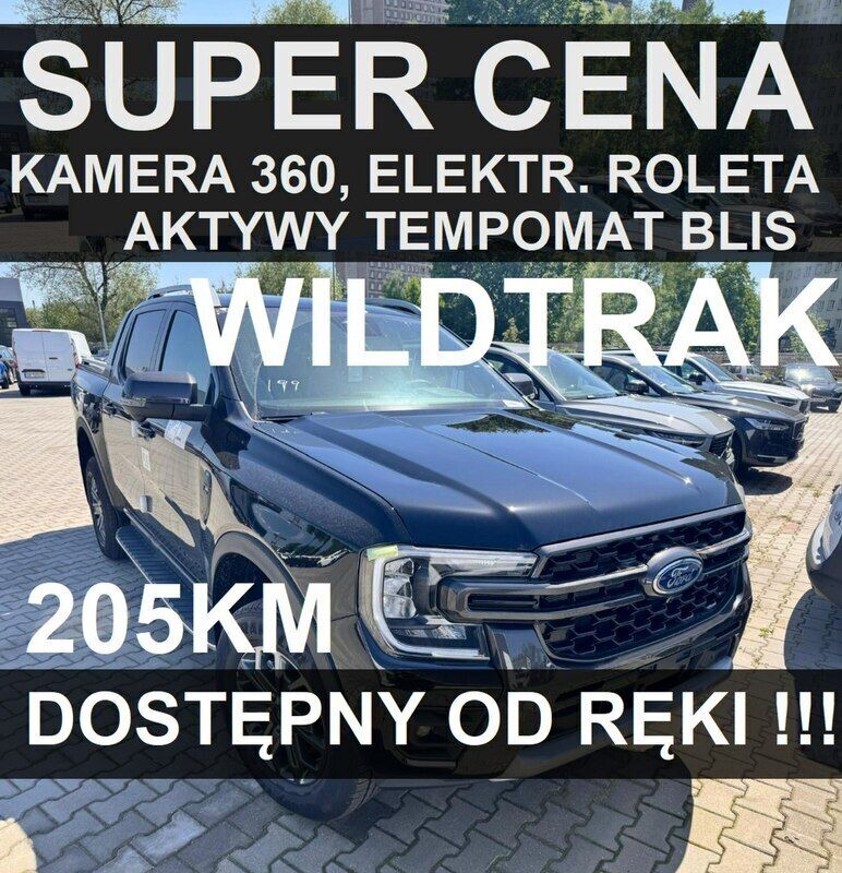Czarny Nowe 2025 Ford Ranger Wildtrack Pickup | 219 678 zł (Super Cena) - Obraz 1/4