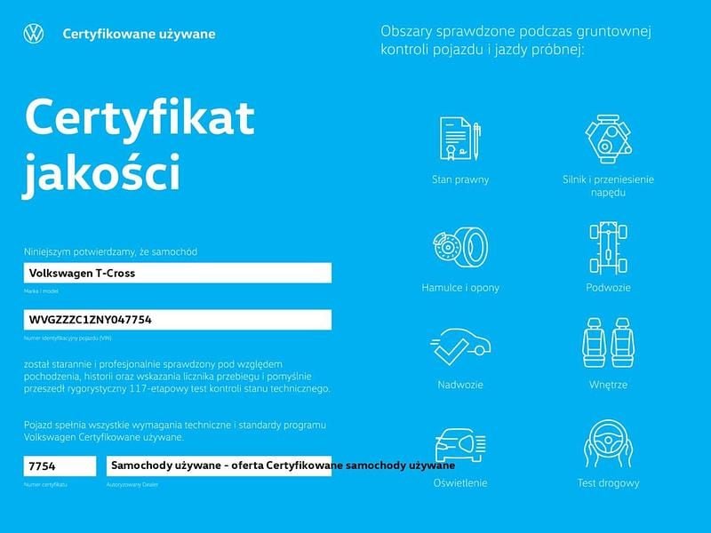 Używany VW T-Cross 95 KM (69 kW) 2022 SUV