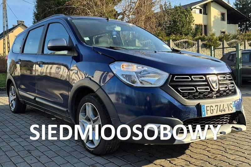 Niebieski (metalik, perła) Używany 2019 Dacia Lodgy Stepway Minivan | 21 999 zł - Obraz 1/4