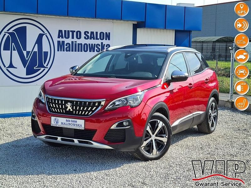 Czerwony ciemny (metalik) Używany 2019 Peugeot 3008 SUV | 79 900 zł (Uczciwa cena) - Obraz 1/4